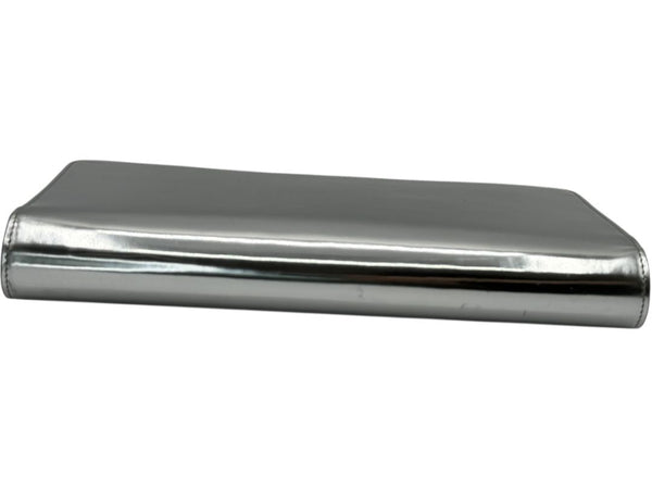 Gucci Metallic Silver Leather Clutch