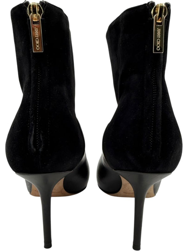 Jimmy Choo Black Suede & Leather Booties – Size 39.5