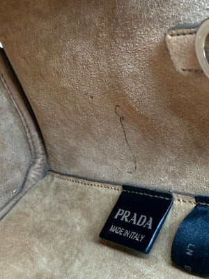 Prada Galleria Double Zip Tote in Nero & Sughero