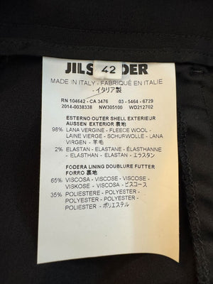 Jil Sander Black Virgin Wool Trousers – Size IT 42