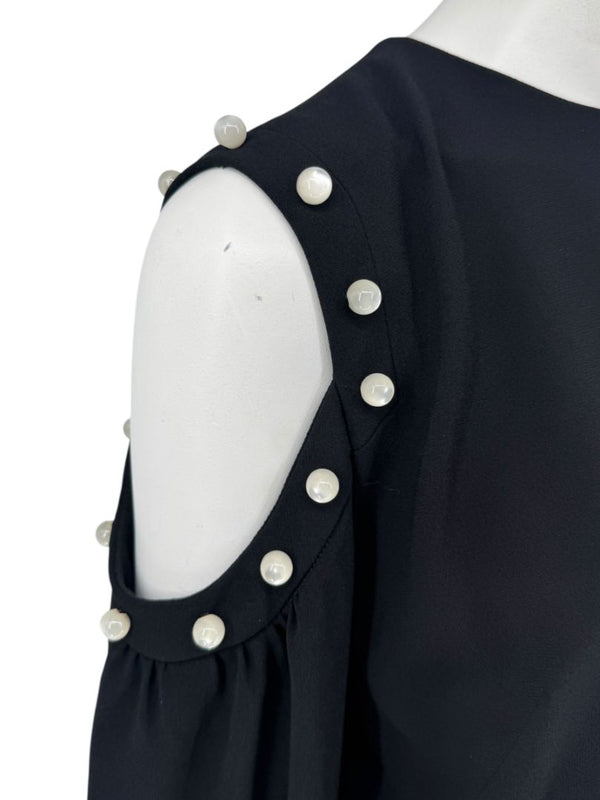 Pamella Roland Embellished Knit Sheath Dress - Large