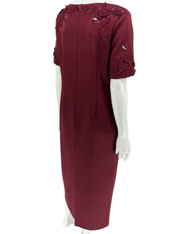 Pamella Roland Burgundy Embellished 2-Piece Set – Large