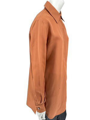 Derek Lam Rust Silk Long Shirt – Size 6 US / 42 IT / 38 FR