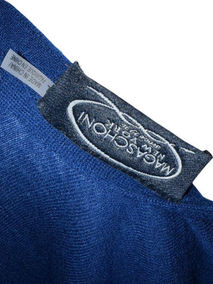 Magaschoni Royal Blue Lightweight V-Neck Knit Sweater – Size Large