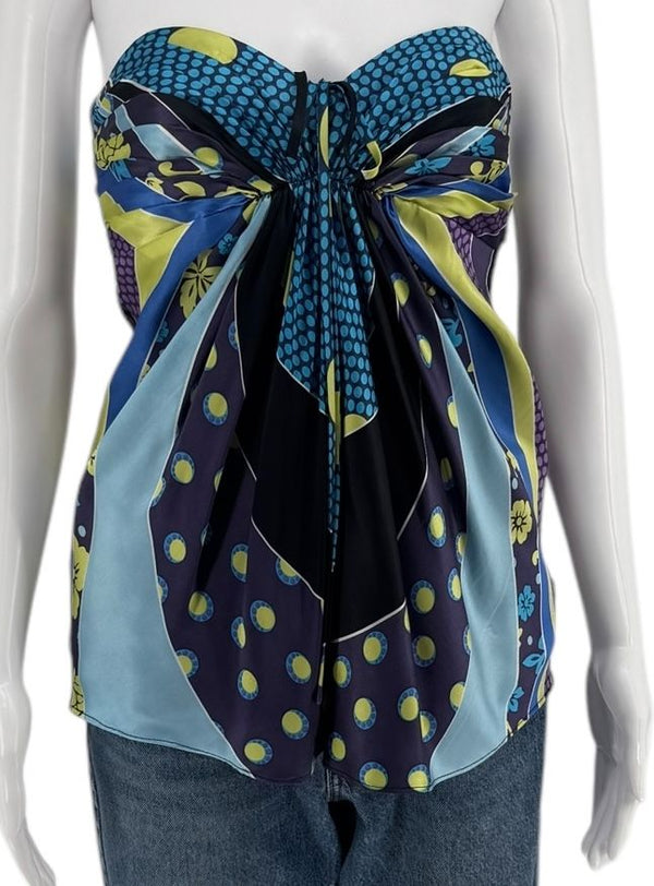 Laundry by Shelli Segal Silk Strapless Blouse – Size 2 (New with Tags)