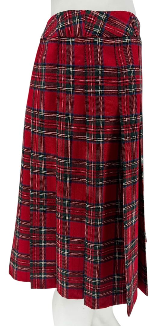 Pendleton Red Tartan Wool Skirt Suit – Size 10