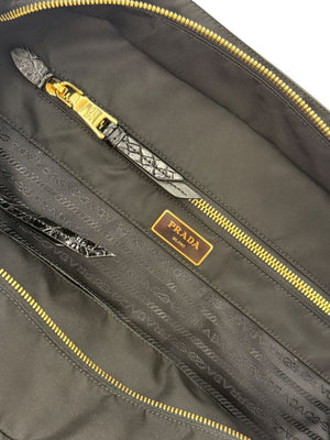 Prada Tessuto Nylon & Leather Trim Tote – Nero