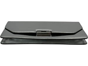 Gucci Metallic Silver Leather Clutch
