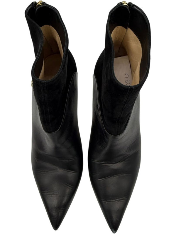 Jimmy Choo Black Suede & Leather Booties – Size 39.5