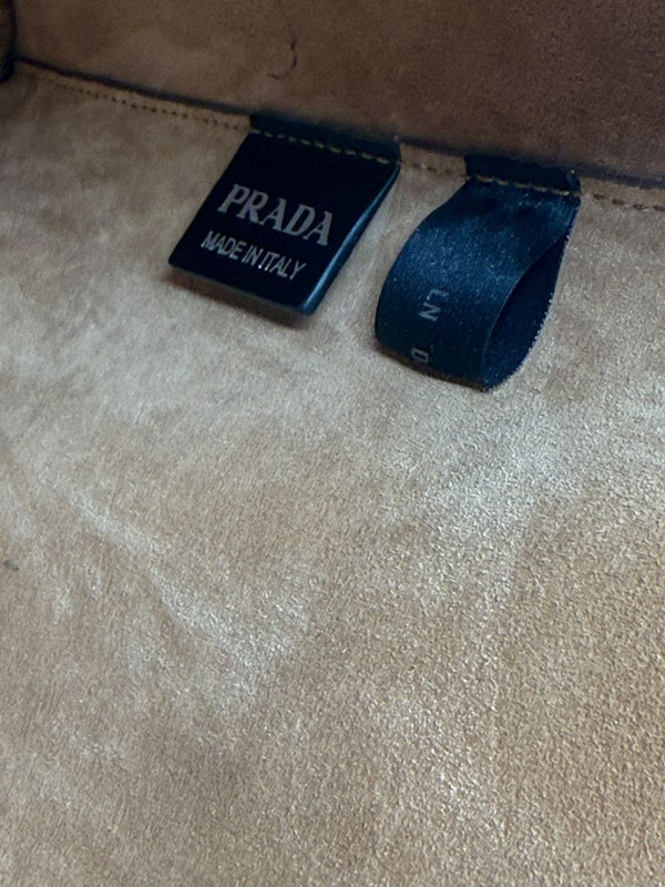 Prada Galleria Double Zip Tote in Nero & Sughero