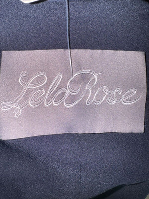 Lela Rose Navy Cotton Shirt Dress with Ruffle Sleeves – Size 10