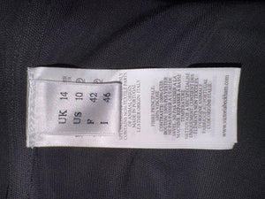 Victoria Beckham Black Blouse with Leather Trim – Size US 10 / UK 14