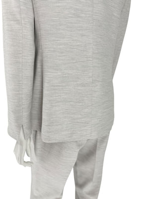 Akris Punto Light Grey Mélange Blazer & Pants Suit Set – Size US 10