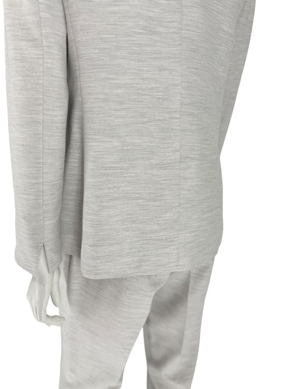 Akris Punto Light Grey Mélange Blazer & Pants Suit Set – Size US 10