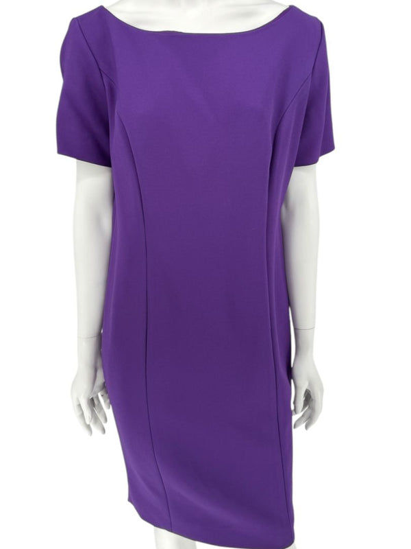 Pamella Roland Purple 2-Piece Dress & Coat Set Sheath Dress & Jacket – Large