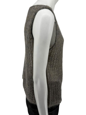 Linda Allard Ellen Tracy “Sage” Mohair Blend Open-Knit Tank – Size XL