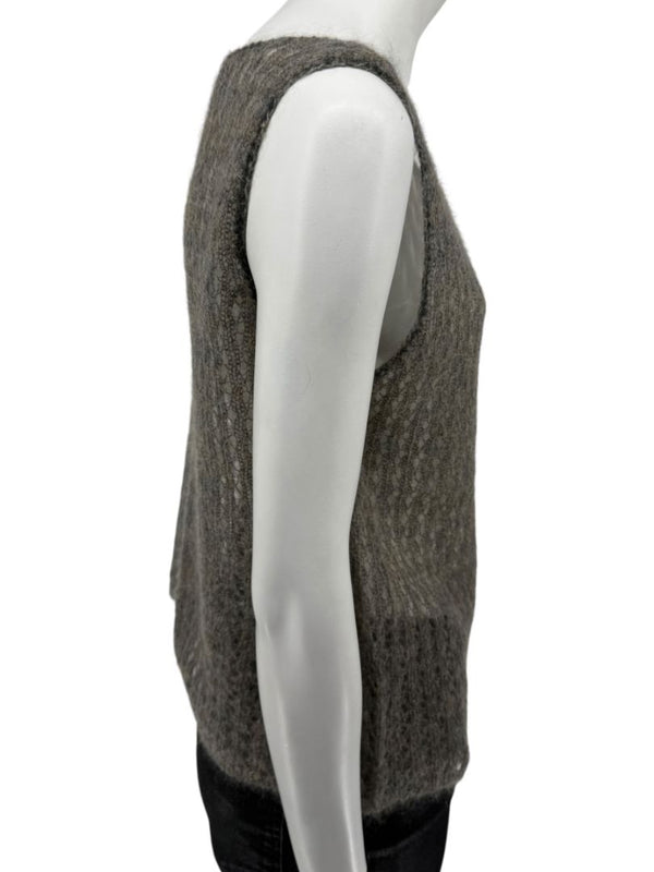 Linda Allard Ellen Tracy “Sage” Mohair Blend Open-Knit Tank – Size XL