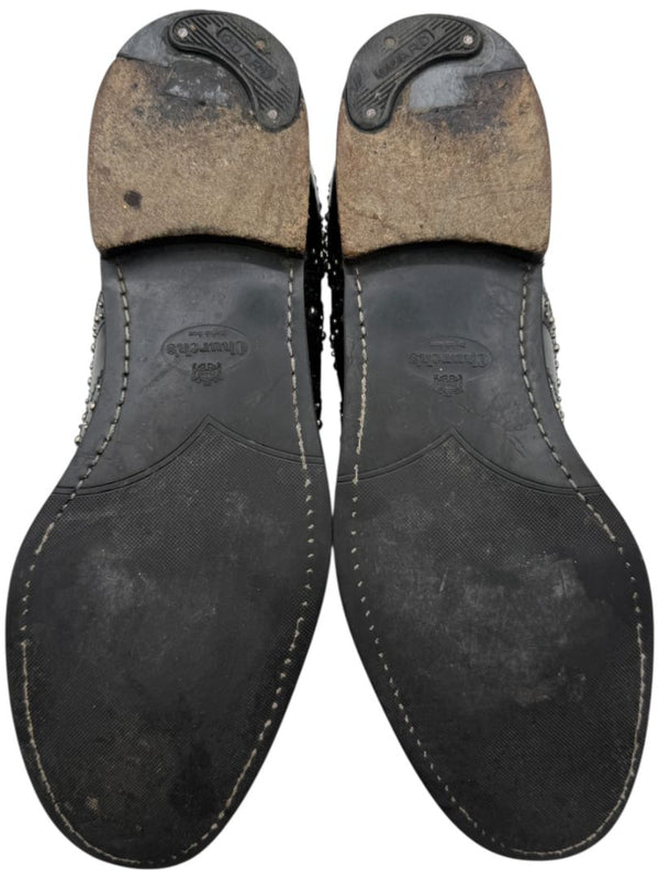 Church’s Black Studded Leather Brogue Oxford Shoes – Mens Size 40
