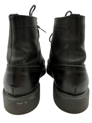 George Cox x Yohji Yamamoto Black Leather Brogue Boots – Size 6.5 Men’s