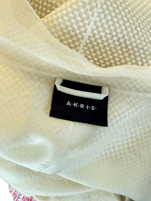 Akris Ivory Tank Camisole & Mesh Jacket Twin Set – Size US 16 (F 48 / D 46)