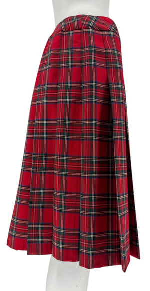 Pendleton Red Tartan Wool Skirt Suit – Size 10