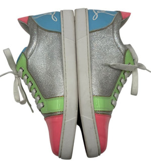 Christian Louboutin Vieira Fun Patent Leather Low-Top Sneakers – Size 39.5