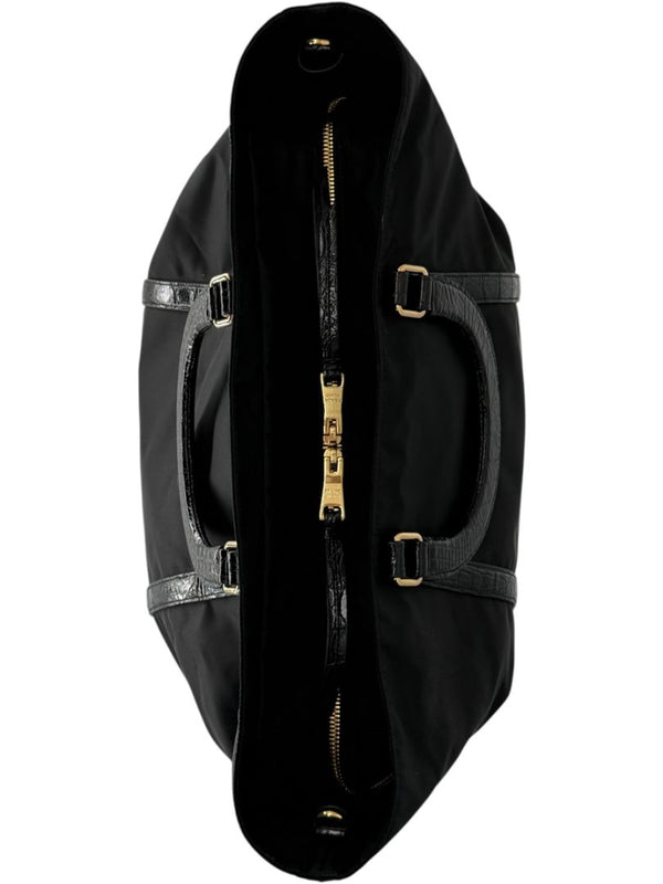 Prada Tessuto Nylon & Leather Trim Tote – Nero