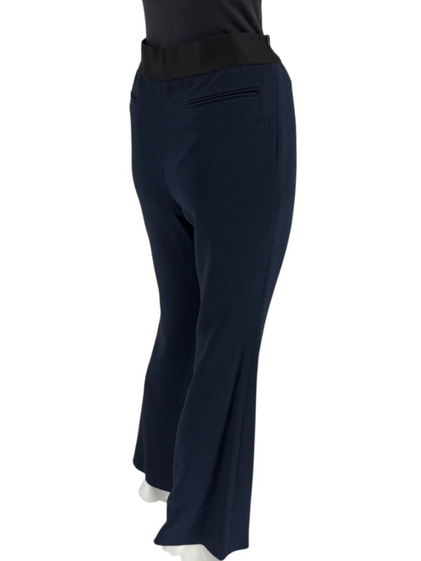 Pamella Roland Navy Wide-Leg Pants – Large