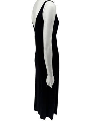 Lida Baday Black V-Neck Slip Dress – Size L