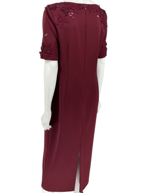 Pamella Roland Burgundy Embellished 2-Piece Set – Large