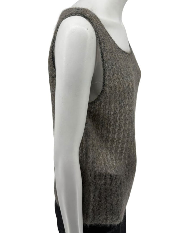 Linda Allard Ellen Tracy “Sage” Mohair Blend Open-Knit Tank – Size XL