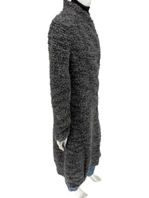 Armani Collezioni Gray Bouclé Knit Coat – Size 10