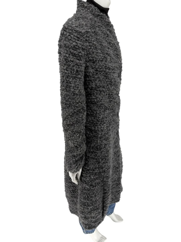 Armani Collezioni Gray Bouclé Knit Coat – Size 10