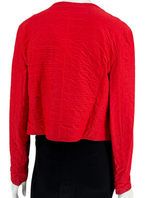 Chanel Red Quilted Identification Jacket – Size 42