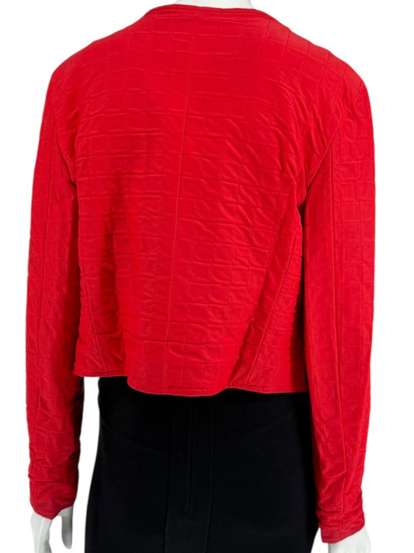 Chanel Red Quilted Identification Jacket – Size 42