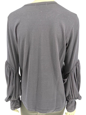 Comme des Garçons Navy Wool Balloon-Sleeve Top – Size L