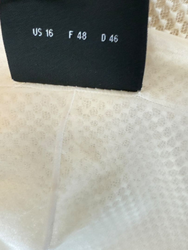 Akris Ivory Tank Camisole & Mesh Jacket Twin Set – Size US 16 (F 48 / D 46)