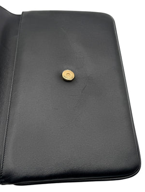 Gucci Rajah Leather Clutch in Black