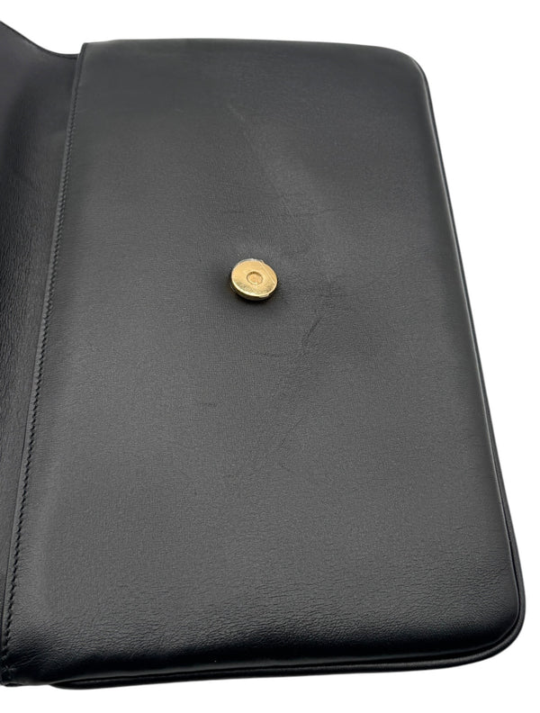 Gucci Rajah Leather Clutch in Black