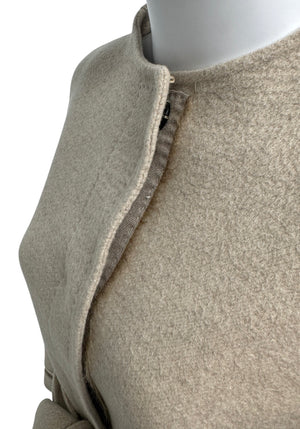 Max Mara Atelier Crewneck Long-Sleeved Coat - Size 2