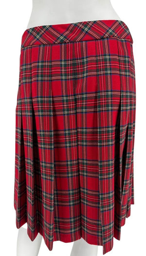 Pendleton Red Tartan Wool Skirt Suit – Size 10