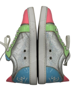 Christian Louboutin Vieira Fun Patent Leather Low-Top Sneakers – Size 39.5