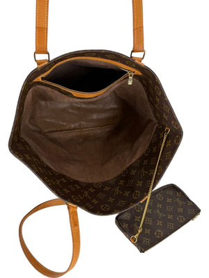Louis Vuitton Monogram Sac Shopping Tote – Vachetta Trim & Pouch Included