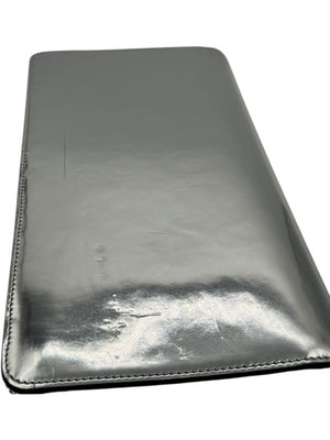 Gucci Metallic Silver Leather Clutch