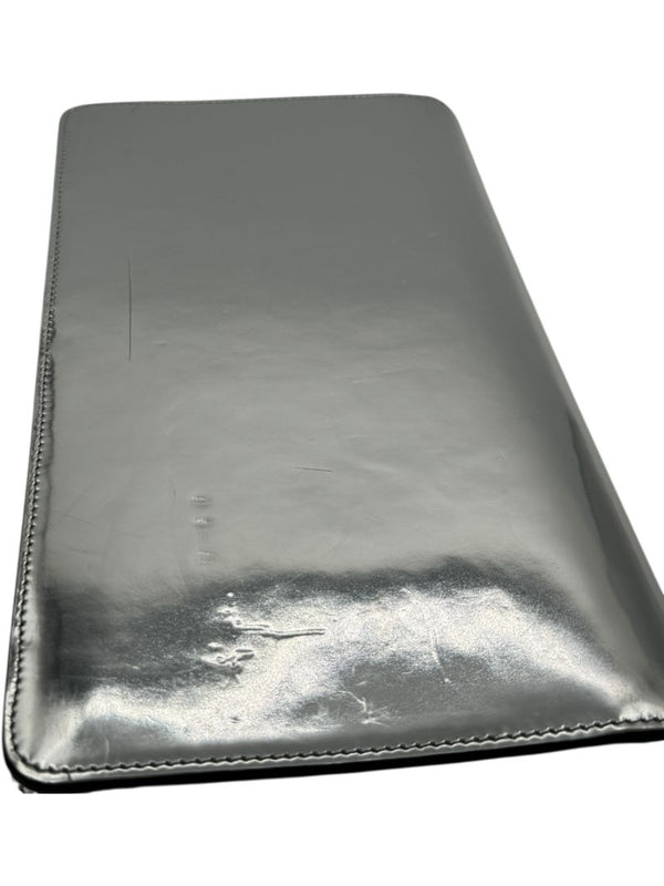 Gucci Metallic Silver Leather Clutch