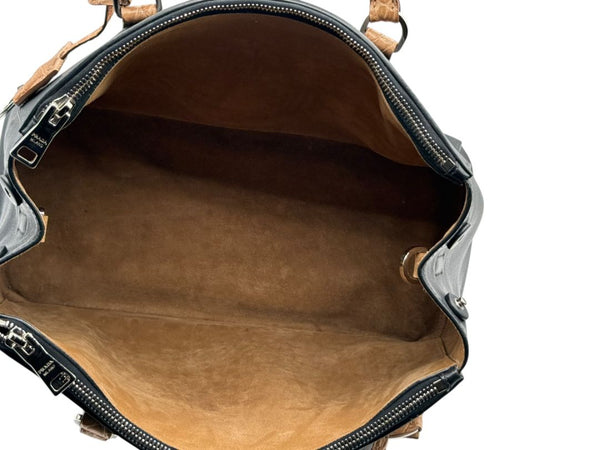 Prada Galleria Double Zip Tote in Nero & Sughero