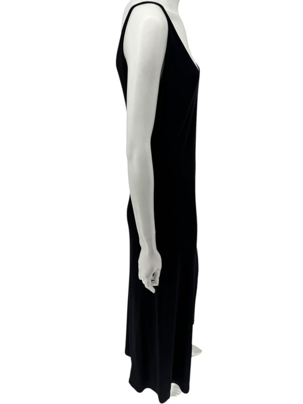 Lida Baday Black V-Neck Slip Dress – Size L