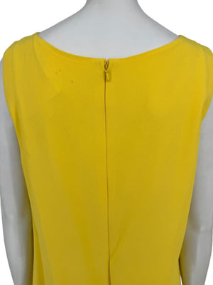 Pamella Roland Yellow Draped Overlay Jumpsuit – Large