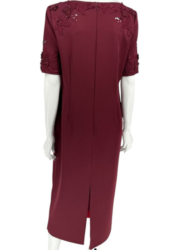 Pamella Roland Burgundy Embellished 2-Piece Set – Large