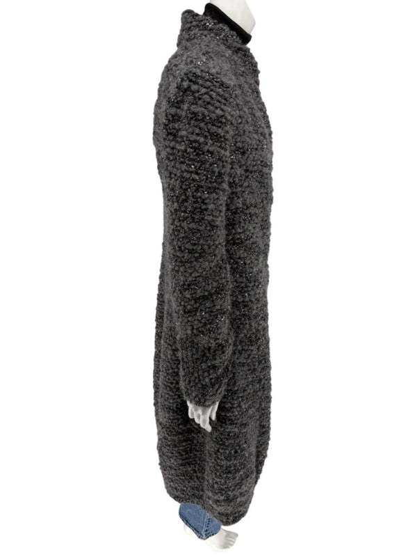 Armani Collezioni Gray Bouclé Knit Coat – Size 10